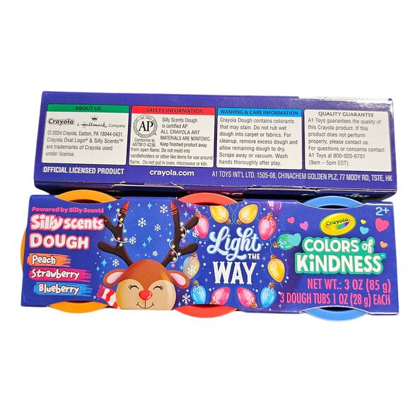 2 Packs of Crayola Silly Scents Dough Colors of Kindness 3 oz- 3 tubs 1 oz each. - Picture 3 of 3